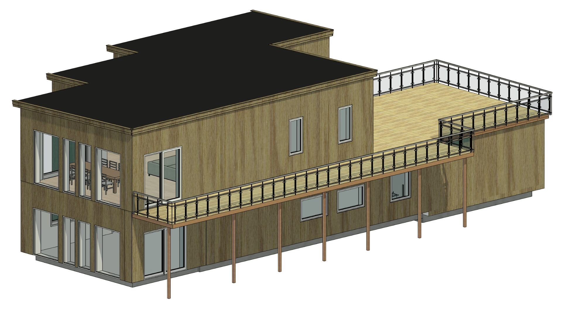 3D-modell fra et boligprosjekt